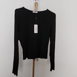 🎄2/15🎄Zeagoo Ribbed Black Women's Top Xl P2P 21 To 24
